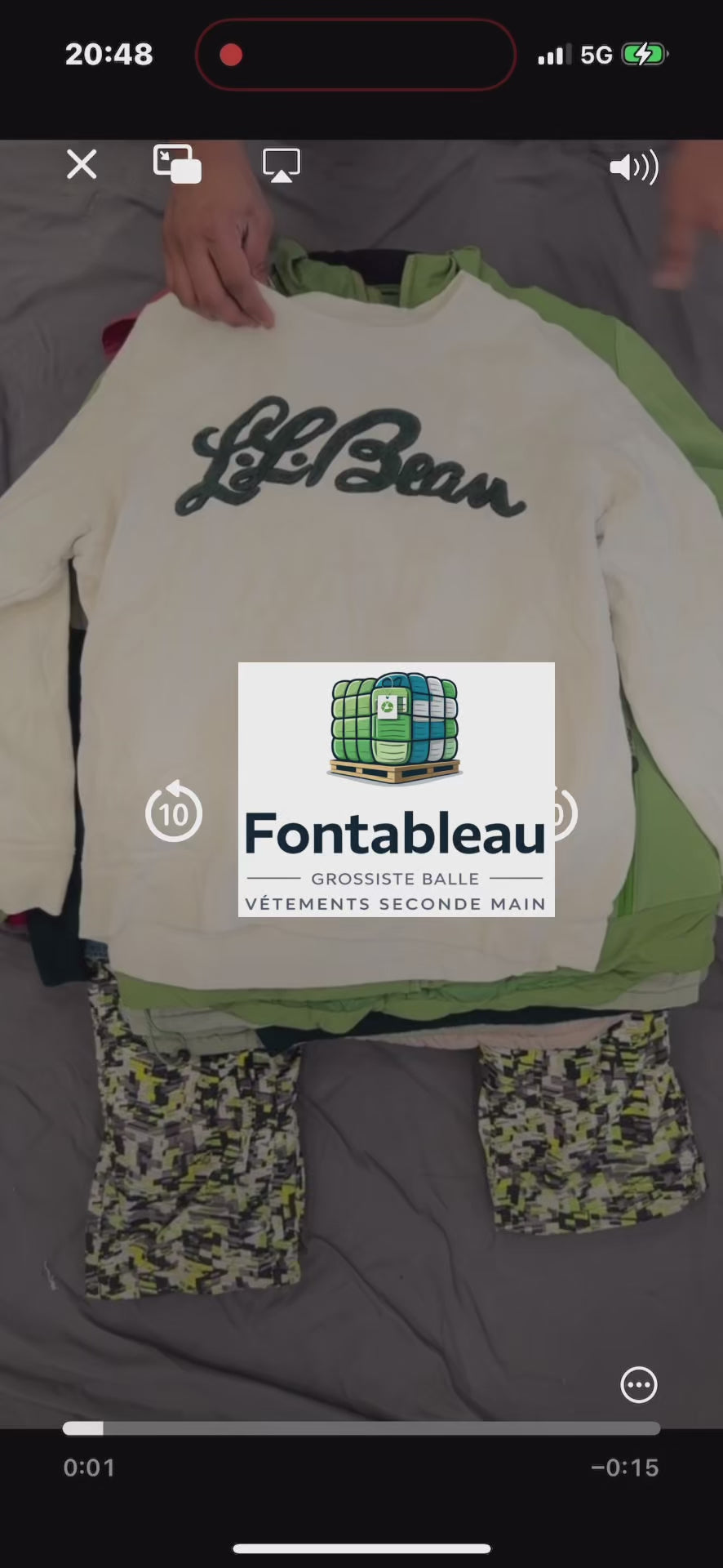 Articles mixtes de la marque L.L. Bean – Ballot de 45 kg